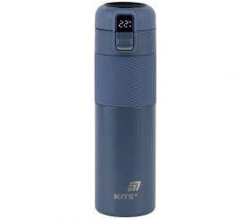 Термос з термодатчиком 450 мл, синій