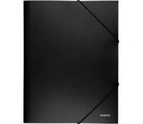 Папка на гумках, А4, чорна