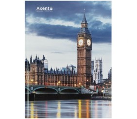 Книга записна А4-, 203*273 мм,96арк., кліт., City, London