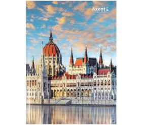 Книга записна А4-, 203*273 мм,96арк., кліт., City,  Budapest