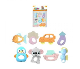 Набір брязкалець 8 штук, прорізувач, в пакеті