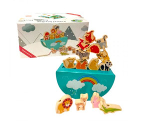 Балансир дерев’яний основа, маленькі фігурки тваринок, шнурівка, в коробці