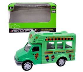 МАШИНА АВТОПРОМ (металева кабіна) ФУРГОН З МОРОЗИВОМ (ЗЕЛЕНИЙ)