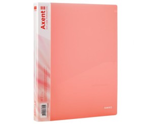 Папка на 2-х кільцах, 25мм, прозора рожева