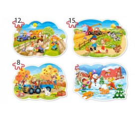 Пазли 4 в 1 "Дачна життя"