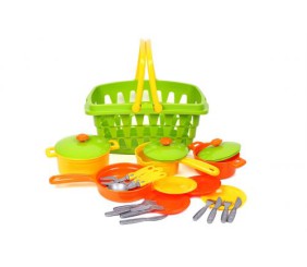 Набір посудкі в кошику "Технок" (19 шт)