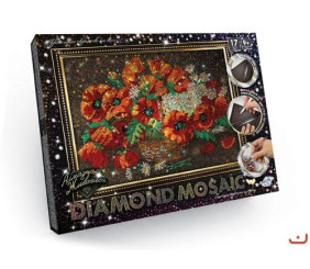 Алмазна живопис "DIAMOND MOSAIC", "Маки"