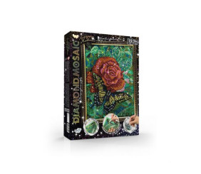 Алмазна живопис "DIAMOND MOSAIC", "Метелик на квіточці"