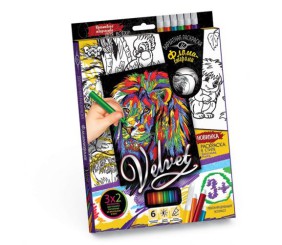 Набір креативної творчості "Оксамитова розфарбування фломастерами VELVET"