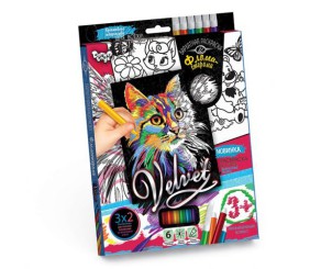 Набір креативної творчості "Оксамитова розфарбування фломастерами VELVET"
