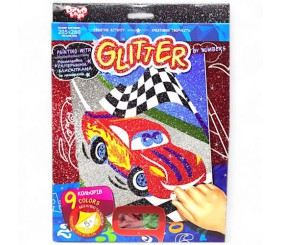 Розфарбування глітером за номерами "Тачки"