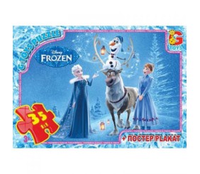 Пазли "Холодне серце", 35 елементів + плакат