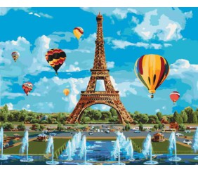 Картина за номерами "Міський пейзаж: місто любові"