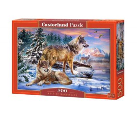 Пазли "Вовки на снігу", 500 елементів