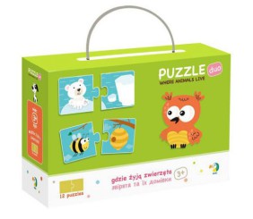 Пазли гра "Тварини і їх будиночки", 24 ел