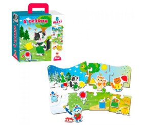 Пазли з липучками "4 сезони" (укр)